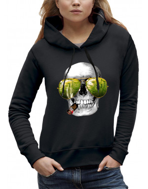 Sweat à capuche 3D animé CRÂNE LAS VEGAS