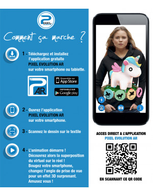 Sweat à capuche 3D animé LICORNE DAB