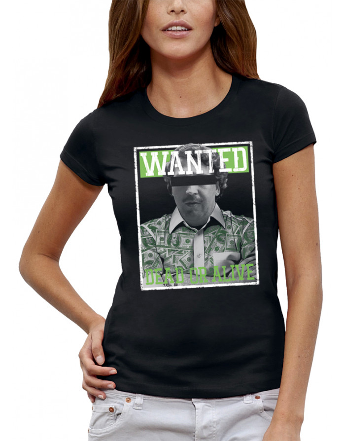 T-shirt femme WANTED PABLO ESCOBAR