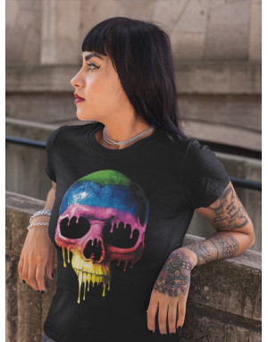 T-shirt Femme CRÂNE FLUORESCENT
