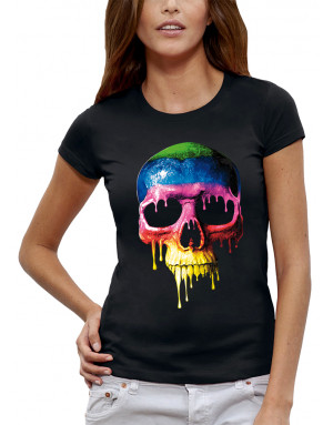 T-shirt Femme CRÂNE FLUORESCENT