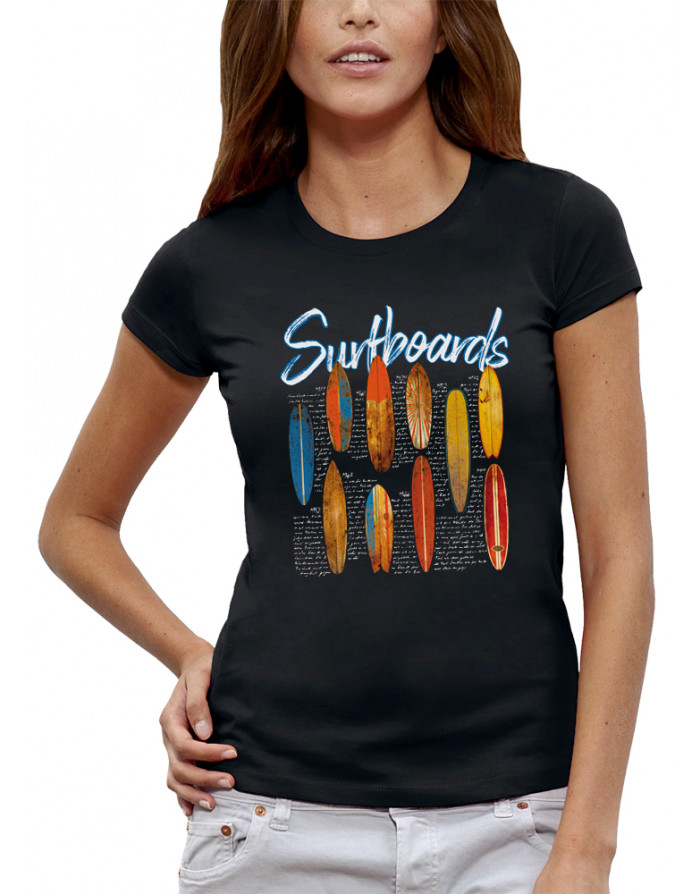 T-shirt femme SURFBOARDS