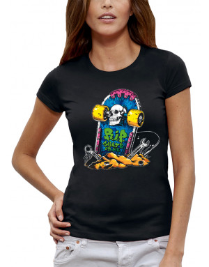 T-shirt Femme RIP SKATE OR DIE