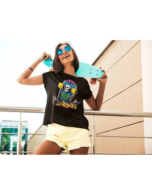 T-shirt Femme RIP SKATE OR DIE