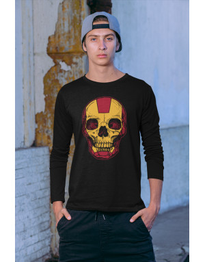 T-shirt CRÂNE CIBORG IRON MAN - Manches longues