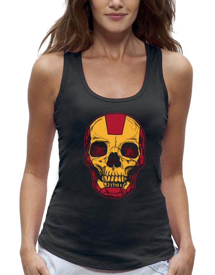 Débardeur femme CRÂNE CIBORG IRON MAN