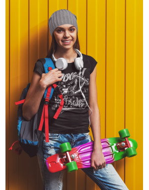 T-shirt Femme SKATER BOARD NO BRAKES