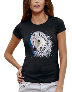 T-shirt Femme LICORNE DANS L'ESPACE