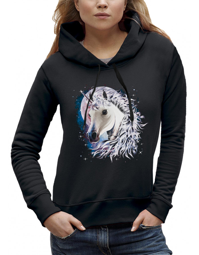 Sweat femme LICORNE DANS L'ESPACE