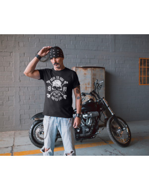 T-shirt homme BORN TO RIDE - RIDE TO LIVE