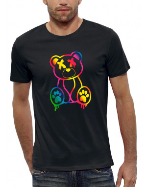 T-shirt homme OURS FLUORESCENT