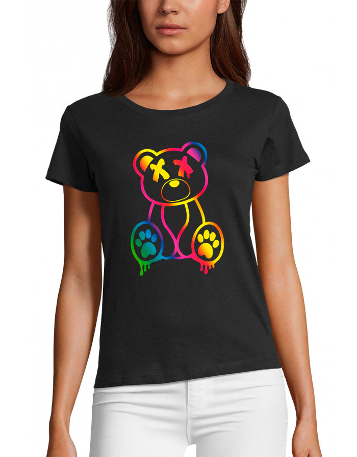 T-shirt Femme OURS FLUORESCENT