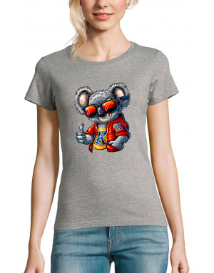 T-shirt Femme KOALA AVEC DES LUNETTES DE SOLEIL