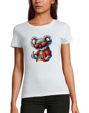 T-shirt Femme KOALA AVEC DES LUNETTES DE SOLEIL
