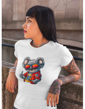 T-shirt Femme KOALA AVEC DES LUNETTES DE SOLEIL