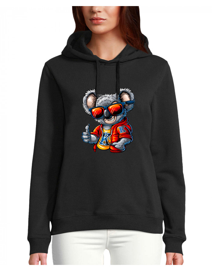 Sweat femme KOALA AVEC DES LUNETTES DE SOLEIL