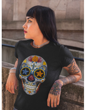 T-shirt Femme CRÂNE MEXICAIN