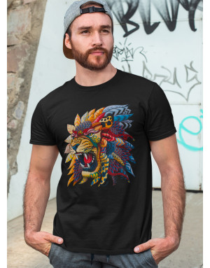 T-shirt homme LION MASQUE AFRICAIN