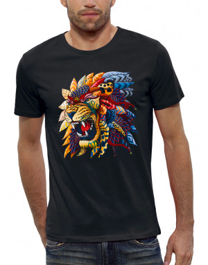 T-shirt homme LION MASQUE AFRICAIN
