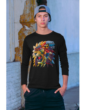 T-shirt LION MASQUE AFRICAIN - Manches longues