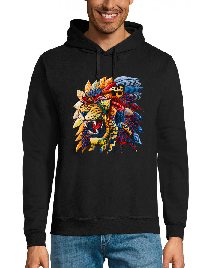 Sweat homme LION MASQUE AFRICAIN