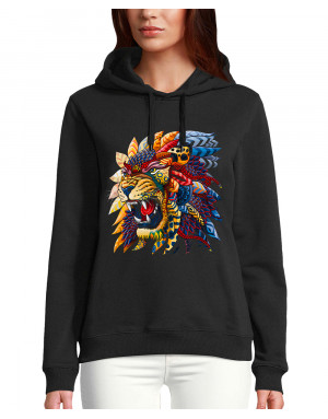 Sweat femme LION MASQUE AFRICAIN