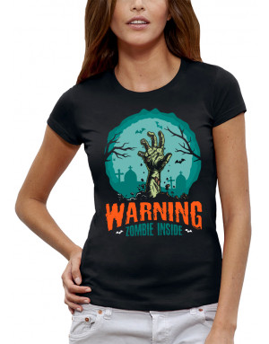 T-shirt 3D animé WARNING ZOMBIE