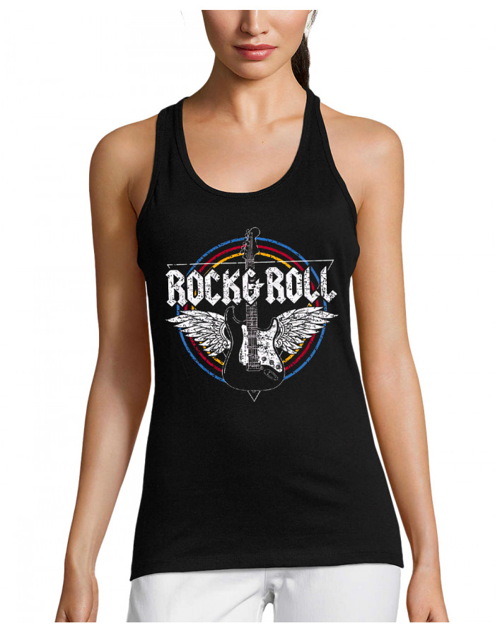 Débardeur femme ROCK N ROLL GUITARE ET AILES D'ANGE