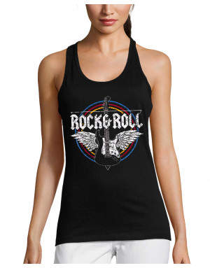Débardeur femme ROCK N ROLL GUITARE ET AILES D'ANGE