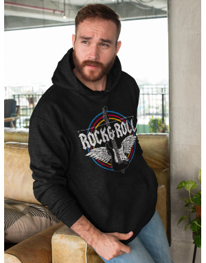 Sweat homme ROCK N ROLL GUITARE ET AILES D'ANGE