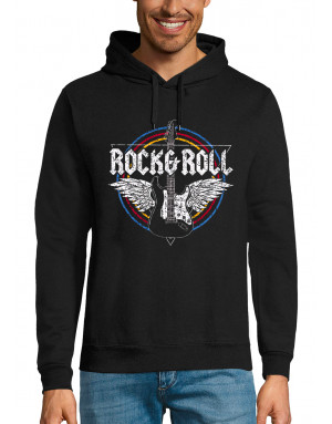 Sweat homme ROCK N ROLL GUITARE ET AILES D'ANGE