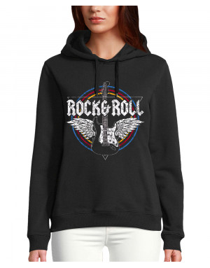 Sweat femme ROCK N ROLL GUITARE ET AILES D'ANGE