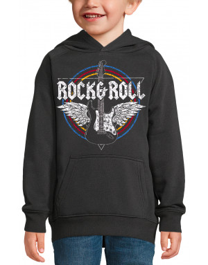 Sweat enfant ROCK N ROLL GUITARE ET AILES D'ANGE