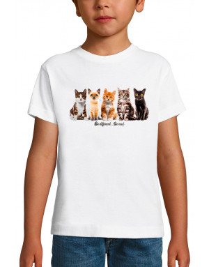 T-shirt enfant CHATS - BE DIFFERENT BE REEL