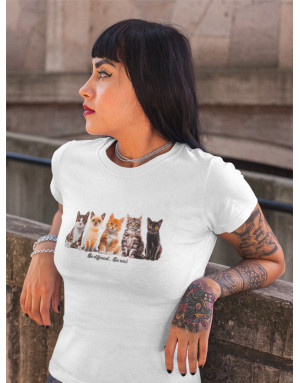 T-shirt Femme CHATS - BE DIFFERENT BE REEL