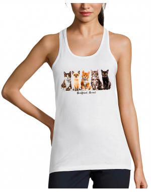Débardeur femme CHATS - BE DIFFERENT BE REEL