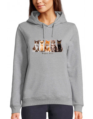 Sweat femme CHATS - BE DIFFERENT BE REEL