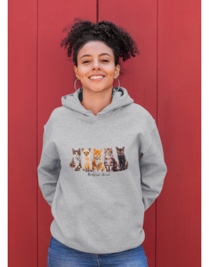 Sweat femme CHATS - BE DIFFERENT BE REEL