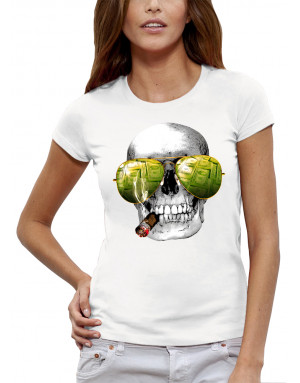 T-shirt 3D animé CRÂNE LAS VEGAS