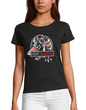 T-shirt Femme SURF SAURUS DINOSAURE