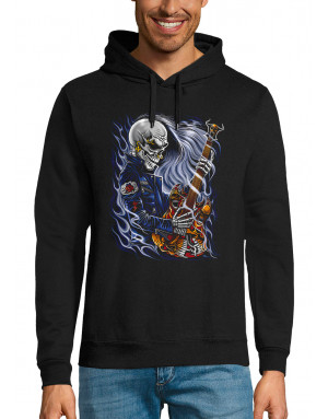 Sweat homme SQUELETTE GUITARISTE HARD ROCK