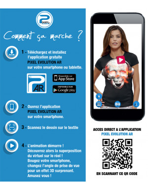 T-shirt 3D animé CRÂNE PLAY MUSIC