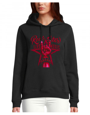 Sweat femme ROCK STAR SIGNE DES CORNES