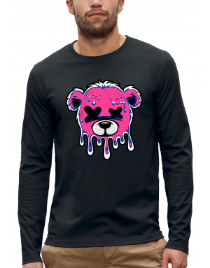 T-shirt OURS ROSE - Manches longues