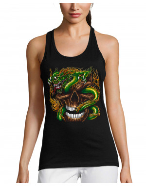 Débardeur femme CRÂNE ET DRAGON