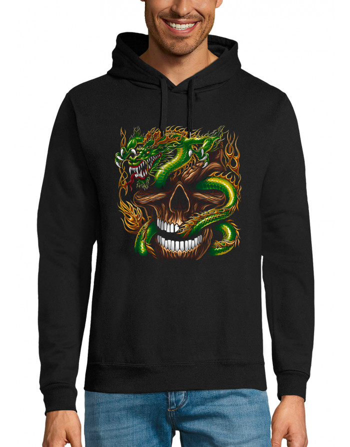 Sweat homme CRÂNE ET DRAGON
