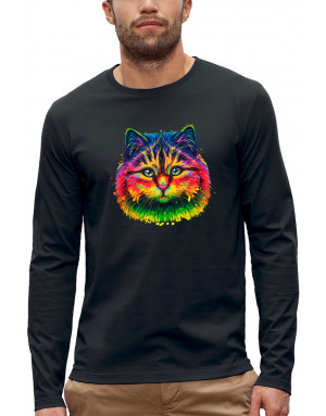 T-shirt CHAT FLUORESCENT - Manches longues