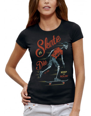 T-shirt Femme SQUELETTE SKATER