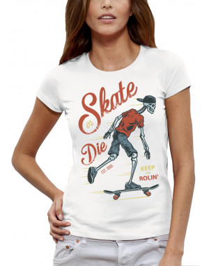 T-shirt Femme SQUELETTE SKATER