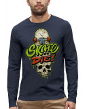 T-shirt SKATE OR DIE PLANCHE CRÂNE - Manches longues